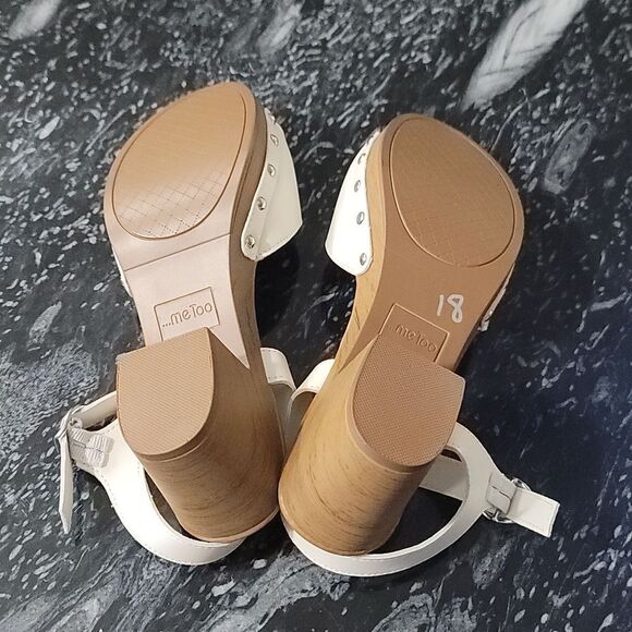 BRAND NEW ME TOO  WOMEN'S FAUX LEATHER HEEL SANDALS   - Picture 15 of 16